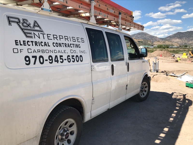 R&A Electric van - Electricians near me Glenwood - Commercial Electrical Denver CO - Licensed Residential Electrician Roaring Fork Valley